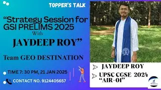 TOPPER'S STRATEGY SESSION WITH JAYDEEP ROY GATE NET GSI IIT JAM RANK 01 BY GEO DESTINATION