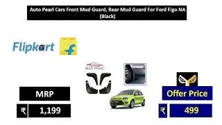Auto Pearl Cars Front Mud Guard, Rear Mud Guard For Ford Figo NA  Black