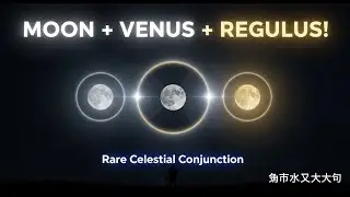 Stunning Celestial Trio: Moon, Venus & Regulus Conjunction!