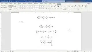 Resistor - Inductor - Capacitor (R-L-C) Series Circuit Part 1: Homogeneous Solution