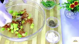 salade *avocats aux crevettes*  سلطة الأفوكا بالقمرون
