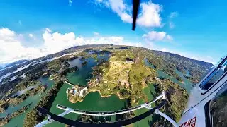 Exploring El Pe&ntilde;&oacute;n de Guatap&eacute; by Helicopter