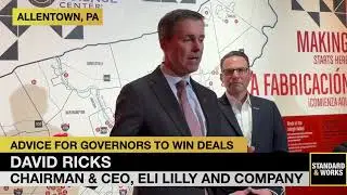Lilly CEO Dave Ricks gives advice to Governors on how to win investment