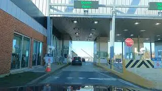 Crossing USA - Canada Border by car Vermont Quebec I 91 North 4K