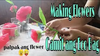 DIY recycle Eco Bag,  Flowers 💐💐