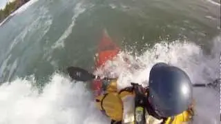 Rolling rough water, high brace