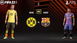 FIFA 22 PS5 | Borussia Dortmund Vs Barcelona | UEFA Europa League | 4K Gameplay
