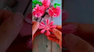 making a bouquet of flowers #craft #creativecrafts  #home #ramadhan #diycrafts #shorts