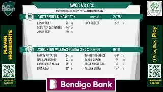 Ashburton Willows Sunday 2nd XI v Canterbury Sunday 1st XI