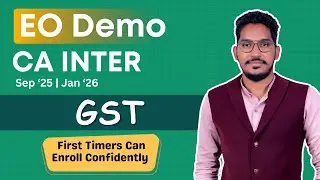 GST Lecture 1 | Demo | CA Inter and CMA Inter | May 2025 | June 2025 Exams