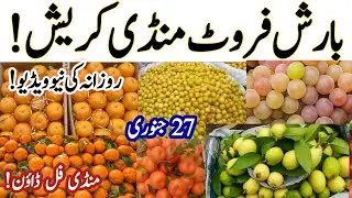 Lahore Fruit Market CRASH After Rain 😱 | Kinnow, Grapes & Guava Prices Drop | Badami Bagh | 27 Jan