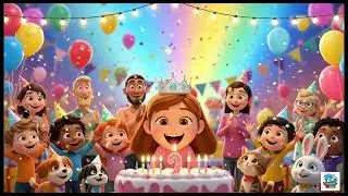 HAPPY BIRTHDAY LITTLE STAR | BIRTHDAY SONG FOR KIDS | BIRTHDAY SONG | BIRTHDAY PARTY | FUN & JOY