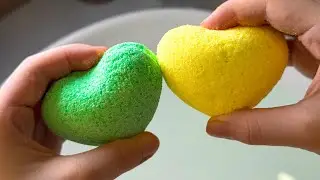 ASMR Heart Shaped Bath Bombs | Japanese Bath Bomb