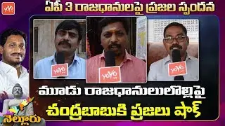 Nellore Public Opinion on AP 3 Capitals Change |AP Capital Public Talk | Chandrababu Vs Jagan|YOYOTV