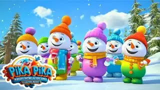 Snowman Parade ⛄❄️ | Winter Nursery Rhyme for Kids | PikaOne Pika Nursery Rhymes & Kids