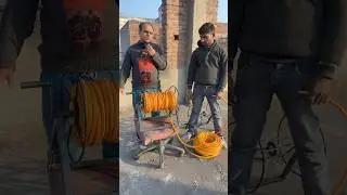 Kisan bhai ke kaam ki pipe lapetne ki machine 🚜 #farming #tractor #shorts