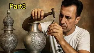 Engraving on Metal &ndash; Making a Copper Samovar with Relief Technique (Part 3)🔨🇮🇷