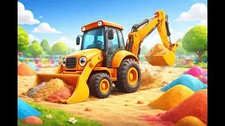 Backhoe Loader Sounds | Fun Construction Sounds for Kids