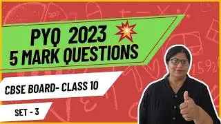 CBSE Class 10 Maths PYQ 2023 | 5 Mark Questions Set 3 #exam #class10 #education #maths #cbse
