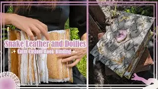 Warm Summer Crafting ~ Snakeskin Journal with Flowers and Doilies