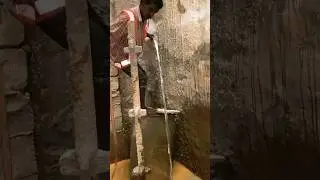 Pressure grouting @anchor hole and D wall joint #pressuregrouting #waterproofing