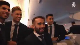 РЕАЛ МАДРИД . Real Madrid players traveling FIRST CLASS Airbus A380   Emirates
