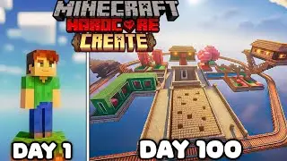 I Survive 100 Days in One Block Create Mod || Minecraft Hardcore (HINDI)