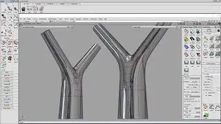Alias 3D modelling tutorial - Y-branch of three conic tubes