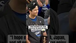 Shohei after his iconic Game 4 in the NLCS 🤣
