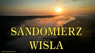 Wisła pod Sandomierzen z drona.