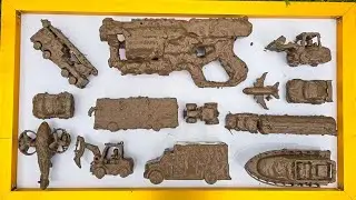 Membersihkan Mainan Mobil Balap, Nerf Gun, Speed Boat, Tank, Bus Telolet, Pesawat, Beko Excavator.