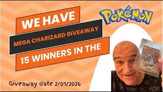 We have FIFTEEN WINNERS in the Mega-Charizard giveaway  -  #pokemon