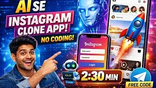 AI Se Instagram Clone App Kaise Banaye 😱 | No Coding | Full App in 2:30 Minutes 🚀
