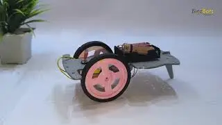 Binzbots | STEM DC Car | DIY Battery powered car using BO motor #diy #experiment