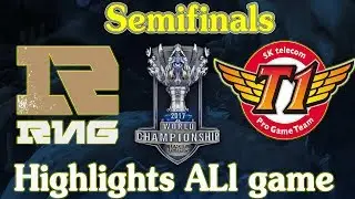 SKT vs RNG full highlights (5 game) | Semi Finals elimination day 1 highlights