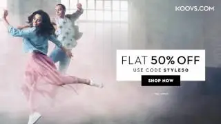 FLAT 50% OFF AT KOOVS.COM!