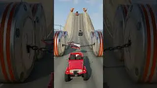 cars vs chain chanages in beamng.drive #beamngcrashes #beamngdrive #shots #gaming