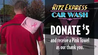 Ritz Express Car Wash: Fundraiser Against Cancer - Donate and Get a Free Pink Towel!