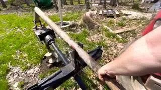 Homemade PTO Auger From Scrap - Homemade 3 Point Auger in Action
