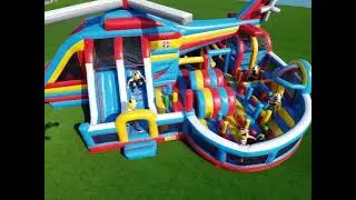 🚁💥🌈 Helicopter Theme Inflatable Park ✈️🎉😄Chinee Inflatables