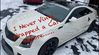 Vinyl wrapping my Cadillac CTS coupe roof