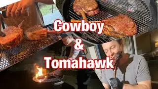Cowboy & Tomahawk Ribeye Steaks | Killer Hogs Steak Rub | Weber 22 | Jealous Devil Lump