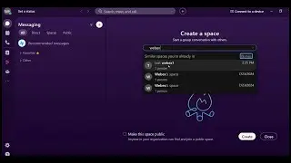 Create Webex Space