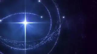Blue Pulsar Star Light Rays Worship Background Loop | 1 Hour Meditation Video