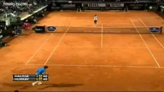 Andy Murray Flicks Hot Shot Backhand Vs Malisse In Rome