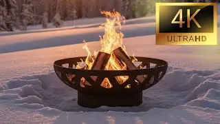 FiREPLACE & SNOW | Lofi Chill & Relaxation Background 4K  SUPER QUALITY