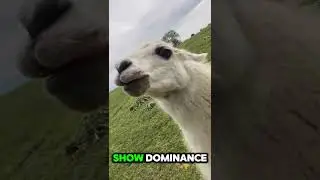 Why Do Llamas Spit? The Gross Truth Explained!  #LlamaSpitting #funnyanimals #shorts