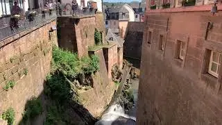 Saarburg Germany Waterfall,Castle,Panoramic view of River Saar HD