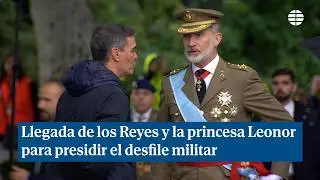 Llegada de los Reyes y la princesa Leonor para presidir el desfile militar