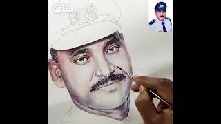 B I Rawat Watercolor Drawing 👌🏼🔥 #shorts